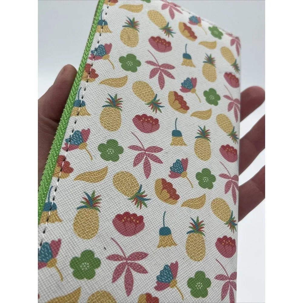 womens wallet Green and White floral & Pineapples by Heimish Atlantic Fashion. - Picture 10 of 11
